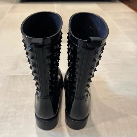 Capelli studded rain boot in black. - Picture 2 of 7